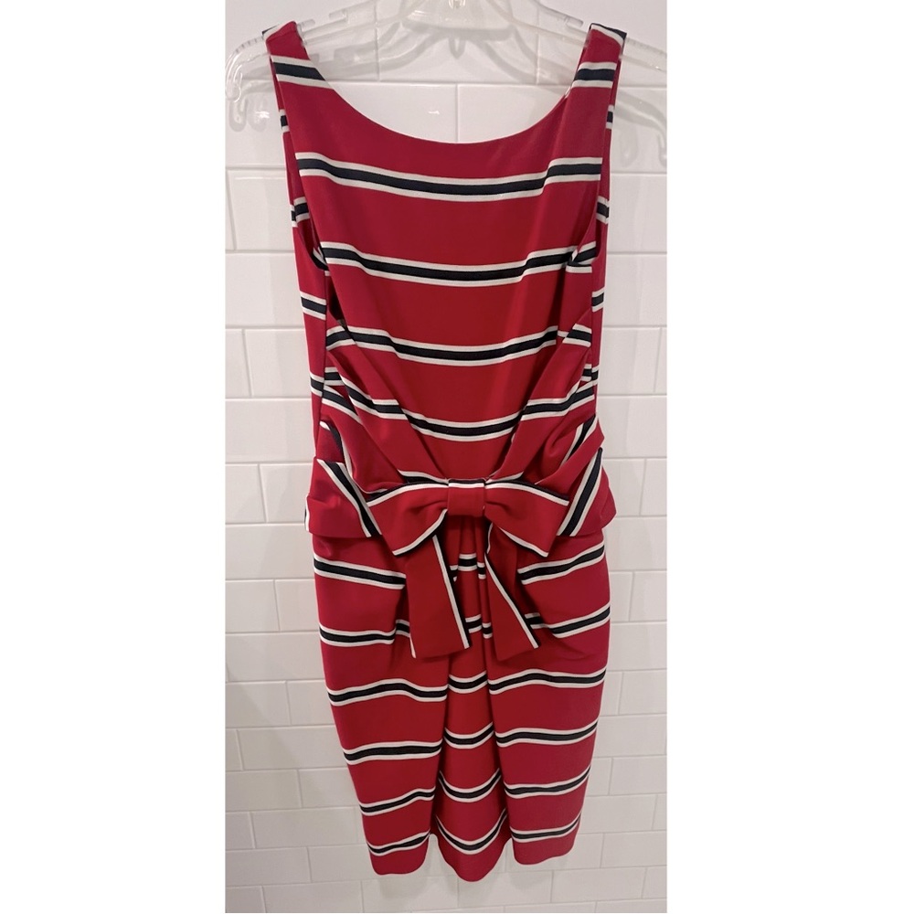 Kate spade preppy red stripe bow dress chic! Small size sporty cocktail chic!